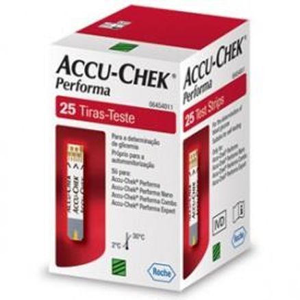 Tiras para Teste de Glicemia Accu-Chek Performa C/ 25