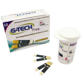 Tiras para Teste de Glicose - Free 1 - Pote com 50 Unidades - G-Tech