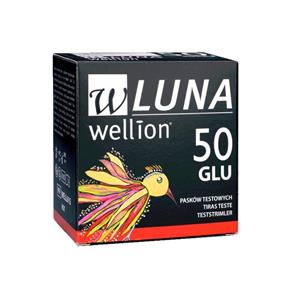 Tiras para Teste de Glicose Luna Duo Wellion Reagentes C/ 50