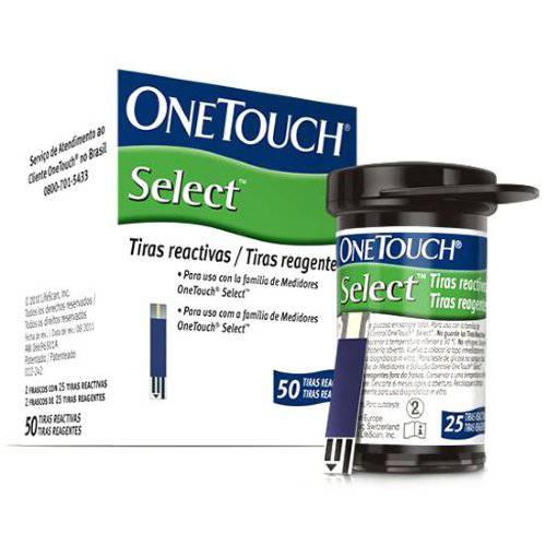 Tiras Reagentes com 50 Unid., Select - One Touch