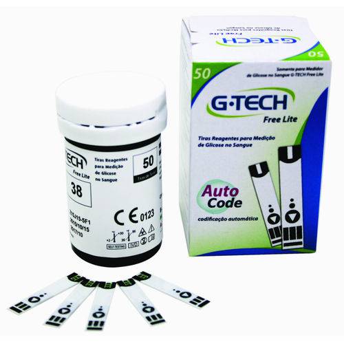 Tiras Reagentes de Glicose - G-tech - Free Lite 50un