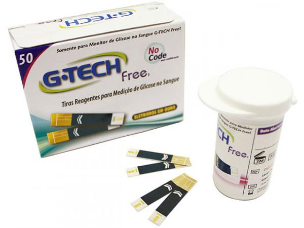 Tiras Reagentes P/ Medição de Glicose 50 Unidades - G-Tech Free1
