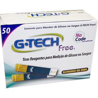 Tiras Reagentes P/ Medição de Glicose (Caixa 50 Unid) - G-Tech Free - G.Tech
