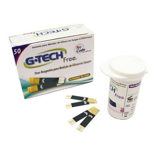 Tudo sobre 'Tiras Reagentes P/ Medição de Glicose (Caixa 50 Unid) - G-Tech Free'