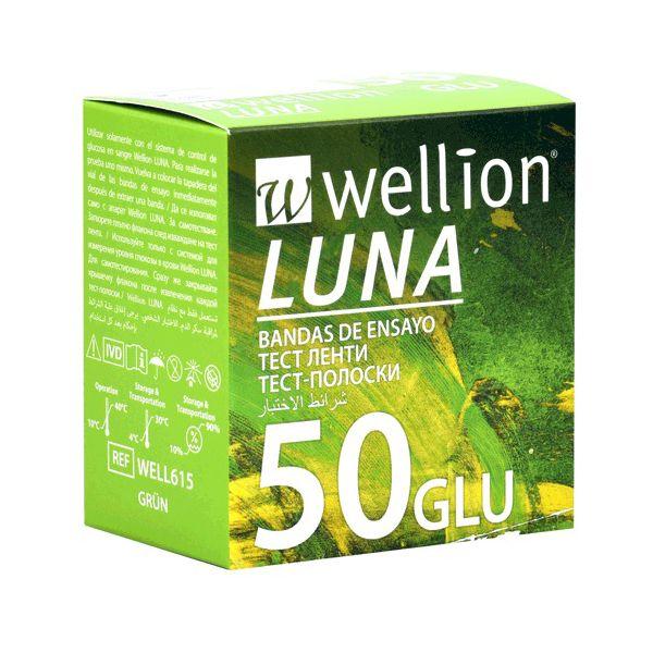 Tiras Teste P/ Medidor de Glicose Wellion Luna - 50 Und