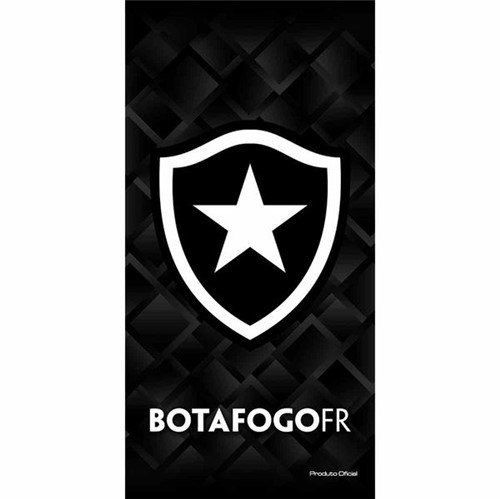 Toalha de Banho de Times de Futebol Aveludada Estampada 70x140cm Buettner Licenciada Brasão Botafogo 2019