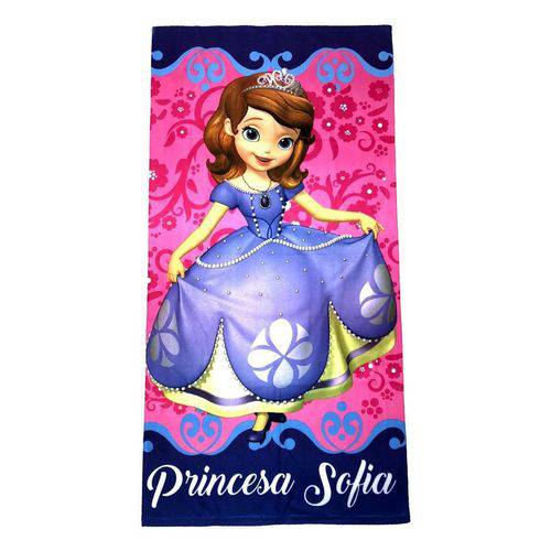 Toalha de Banho Felpuda Princesa Sofia Roxo Infantil Personagens