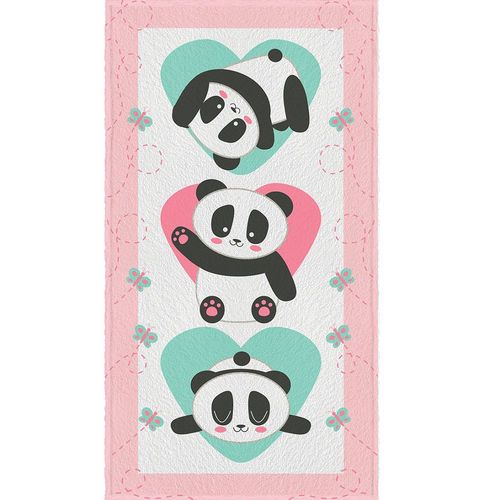 Toalha de Banho Infantil Felpuda 0,60x1,10m Panda Lepper