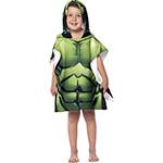 Toalha de Banho Infantil Hulk Poncho com Capuz Verde - Lepper