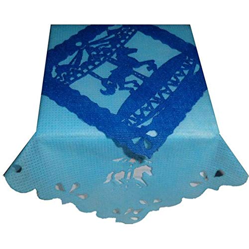 Toalha de Mesa Recepção Festa Carrossel Azul (6 Unidades)