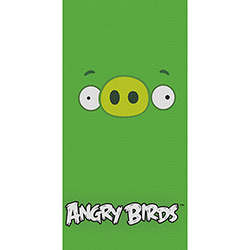 Toalha de Rosto Camesa Angry Birds 40x80cm Verde