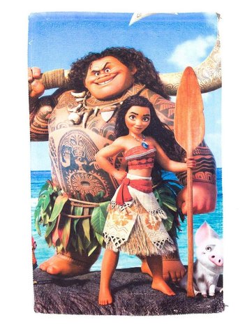 Toalha de Rosto e Mão Moana com Maui Felpuda Infantil Personagens