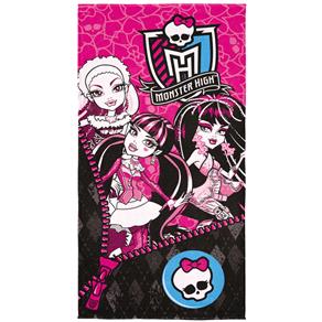Toalha Importada Aveludada Infantil Lepper Monster High - Rosa