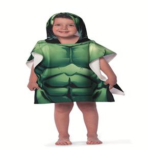 Toalha Poncho Infantil com Capuz Personagem Hulk - Lepper - Única