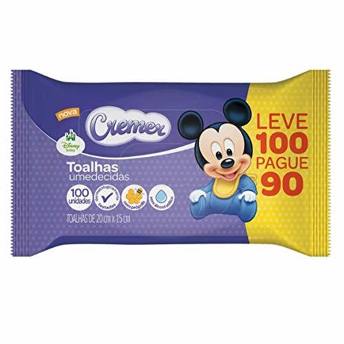 Toalha Umedecida Cremer Disney Baby Embalagem Promocional 100 Unidades TOALHA UMED CREMER LV100PG90UN DISNEY BABY