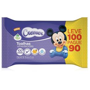 Toalhas Umedecidas Cremer Disney Baby - 100 Unidades