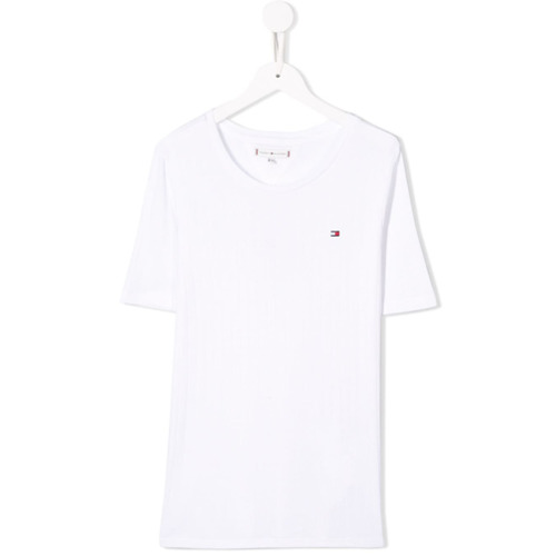 Tommy Hilfiger Junior Camiseta Canelada - Branco