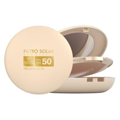 Tonalizante Adcos Filtro Solar FPS 50 Pó Compacto Nude