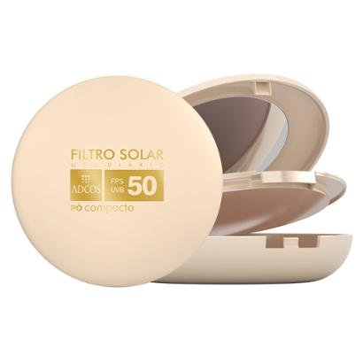 Tonalizante Adcos Filtro Solar FPS 50 Pó Compacto Peach