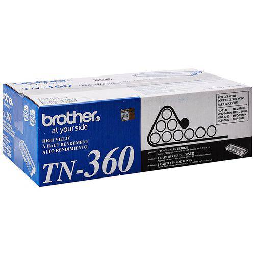 Toner Brother TN360 Preto DCP7040 DCP7030 HL2140 HL2170W
