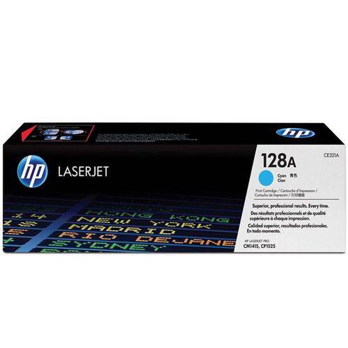 Toner Hp Ce321a Ce321ab 128a | Ciano | Cm1415fn Cm1415fnw Cp1525nw | Original 1.3k