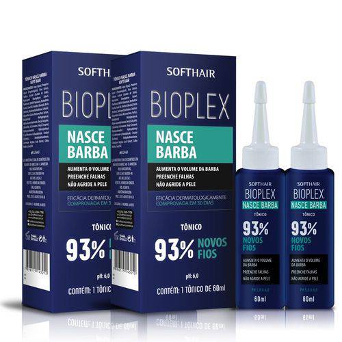 Tudo sobre 'Tônico Bioplex Nasce Barba 60ml Soft Hair - Kit com 2 Unidades'