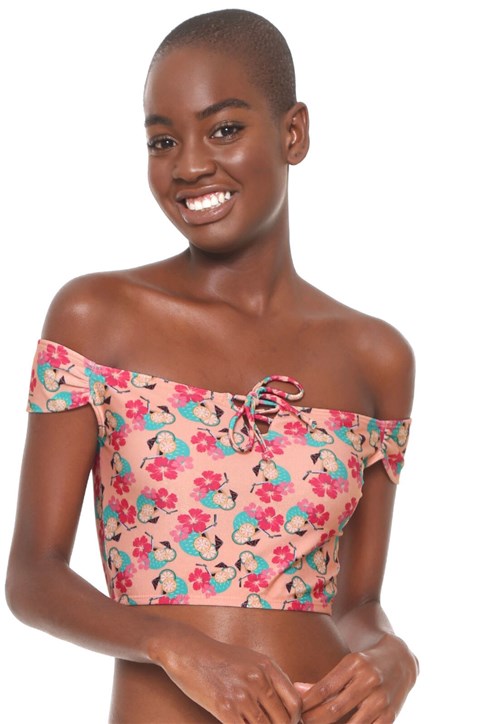 Top Cropped Agua Doce Paradise Rosa