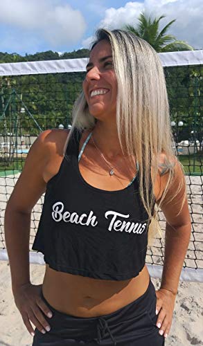 Top Cropped Beach Tennis (G, Preto)