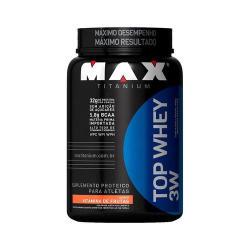 Top Whey 3w (900g) Max Titanium - Creme de Avelãs