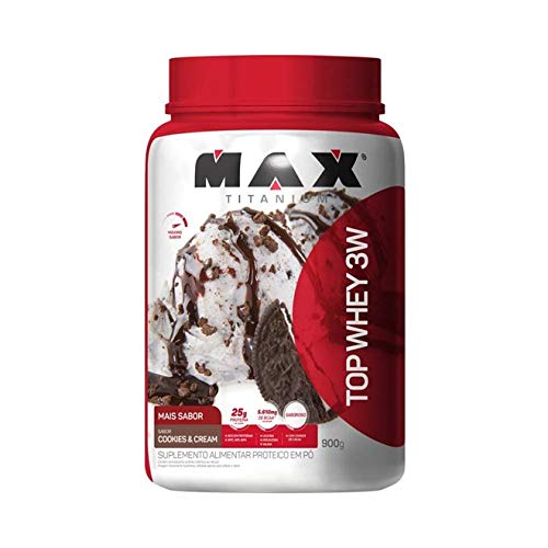 Top Whey 3W Mais Sabor Cookies & Cream (900g) - Max Titanium