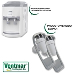 Torneira para Purificador Latina Puriice PA355 e Bebedouro BR355 - Kit com 02 Torneiras Brancas Haste Prata - VENTMAR