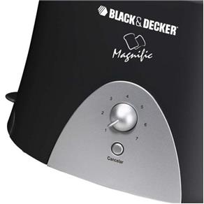 Torradeira Black & Decker Magnific T800 Preto, 7 Níveis de Temperatura, 800W - 127V