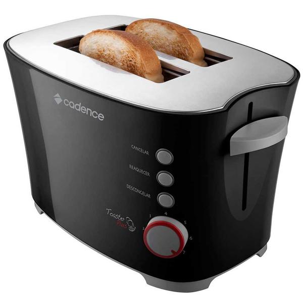 Torradeira Cadence Preta Toaster Plus TOR105 - 7 Níveis de Tostagem - 220V