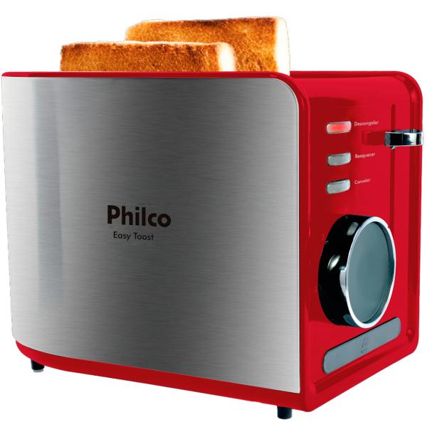 Torradeira Easy Toast para 2 Torradas 850W Vermelha - Philco - Philco