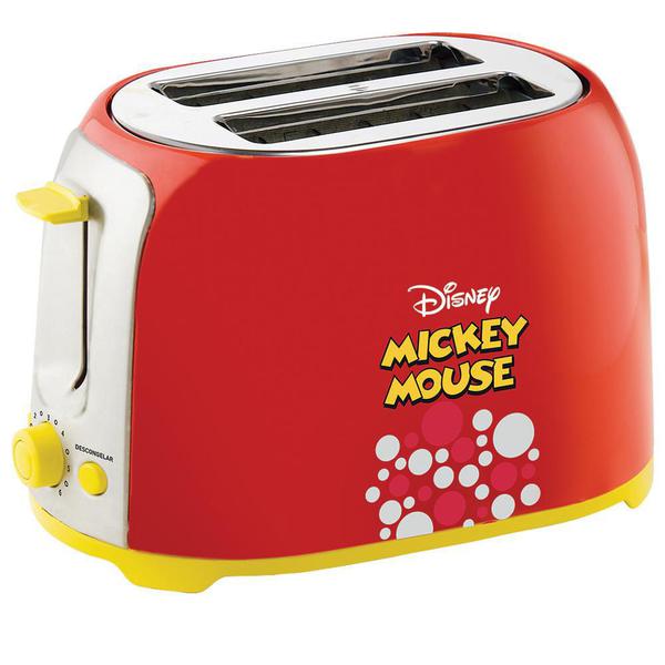 Torradeira Elétrica Mallory Mickey Mouse com 6 Níveis de Temperatura Vermelha 220V