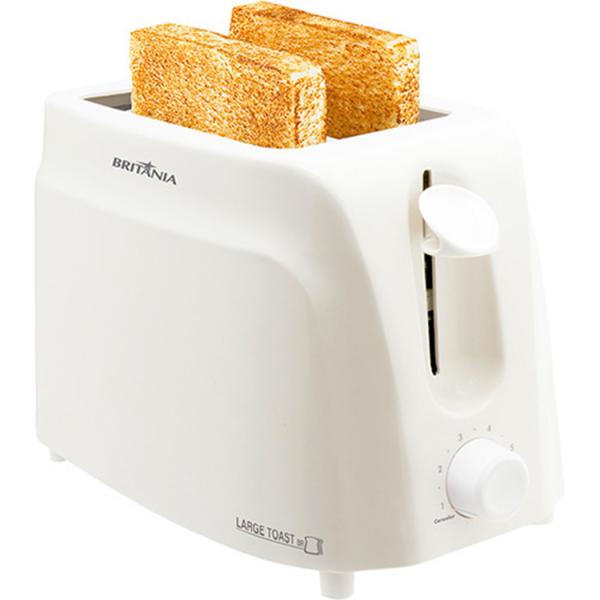 Torradeira Large Toast com 6 Niveis de Tostagem 750W Branca - Britânia