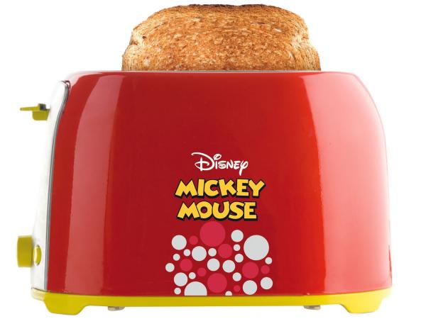 Torradeira Mallory Vermelha Disney Mickey Mouse - 6 Níveis de Tostagem