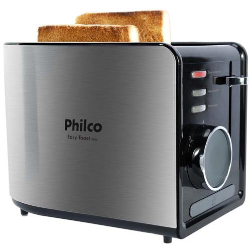 Torradeira Philco Easy Toast Ptr2 Aço Escovado/Preto - 220V