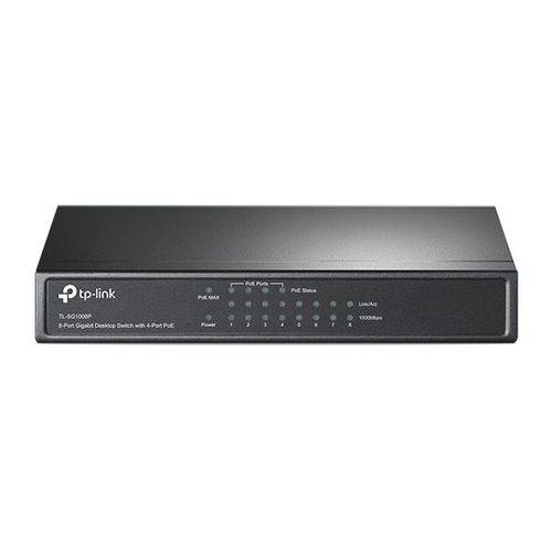 Tp-link Switch 8 Portas Gigabit 10/100/1000 - com 4 Portas Poe - Tl-sg1008p