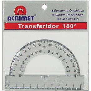 Transferidores Poliestireno 180 Graus Pacote com 06 Acrimet