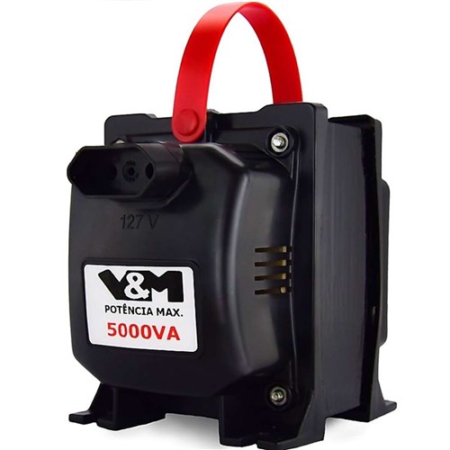 Transformador V&M 5000Va Bivolt 110/220 e 220/110 Ref: 5000 Va V&M