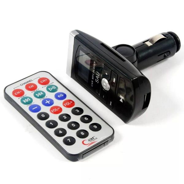 Transmissor Veicular Fm Mp3 USB Lê Pen Drive e Cartão Sd - Feir
