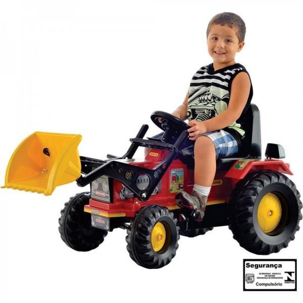 Trator Infantil Pedal Farmer com Pa Vermelho - Biemme