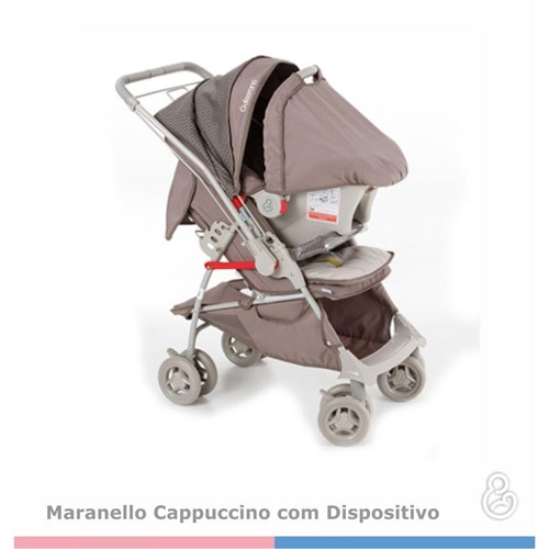 Travel System Carrinho E Bebê Conforto Maranello Cappuccino Galzerano