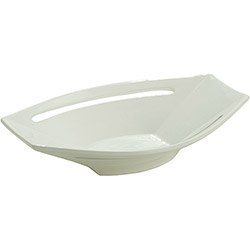 Travessa em Porcelana Retangular Tokyo Branca 26cm - La Cuisine