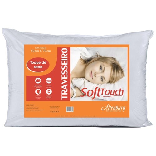 Travesseiro Altenburg Soft Touch Toque de Seda 50x70cm Branco