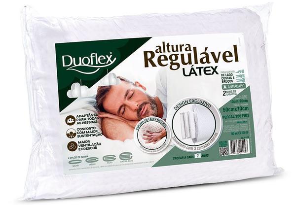 Travesseiro Altura Regulável Antiácaros Duoflex - 3 Camadas