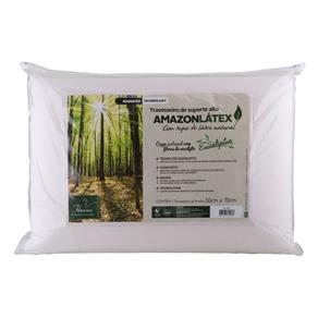 Travesseiro Amazon Látex de Poliuretano com Capa Eucaliptus em Viscose Médio 11 Cm - BRANCO