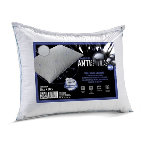 Travesseiro Antistress Branco - 50Cm X 70Cm Branco