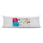 Travesseiro Body Pillow Microfibra com Fronha Branco - 40cm X 1,30m